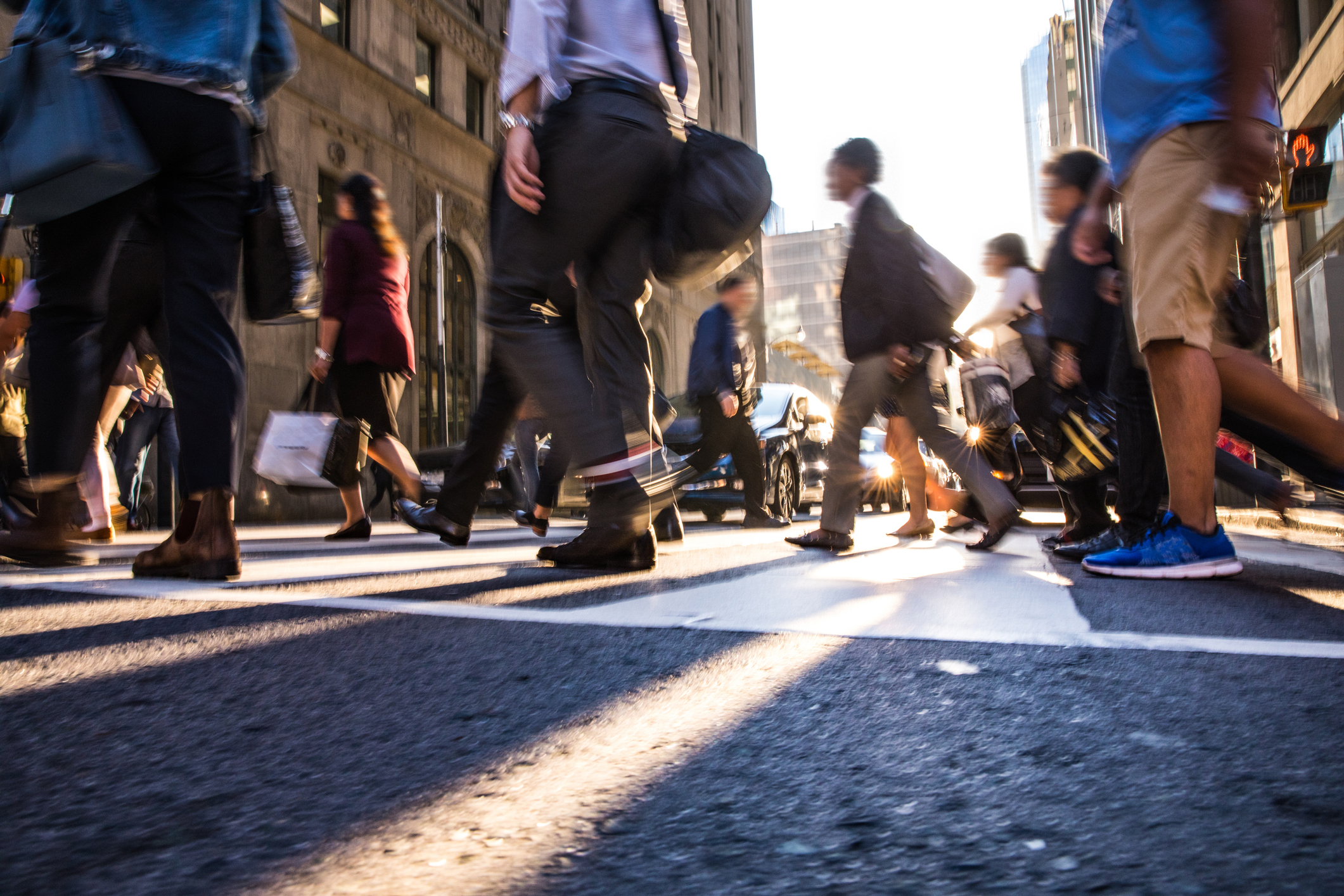 people crossing a street