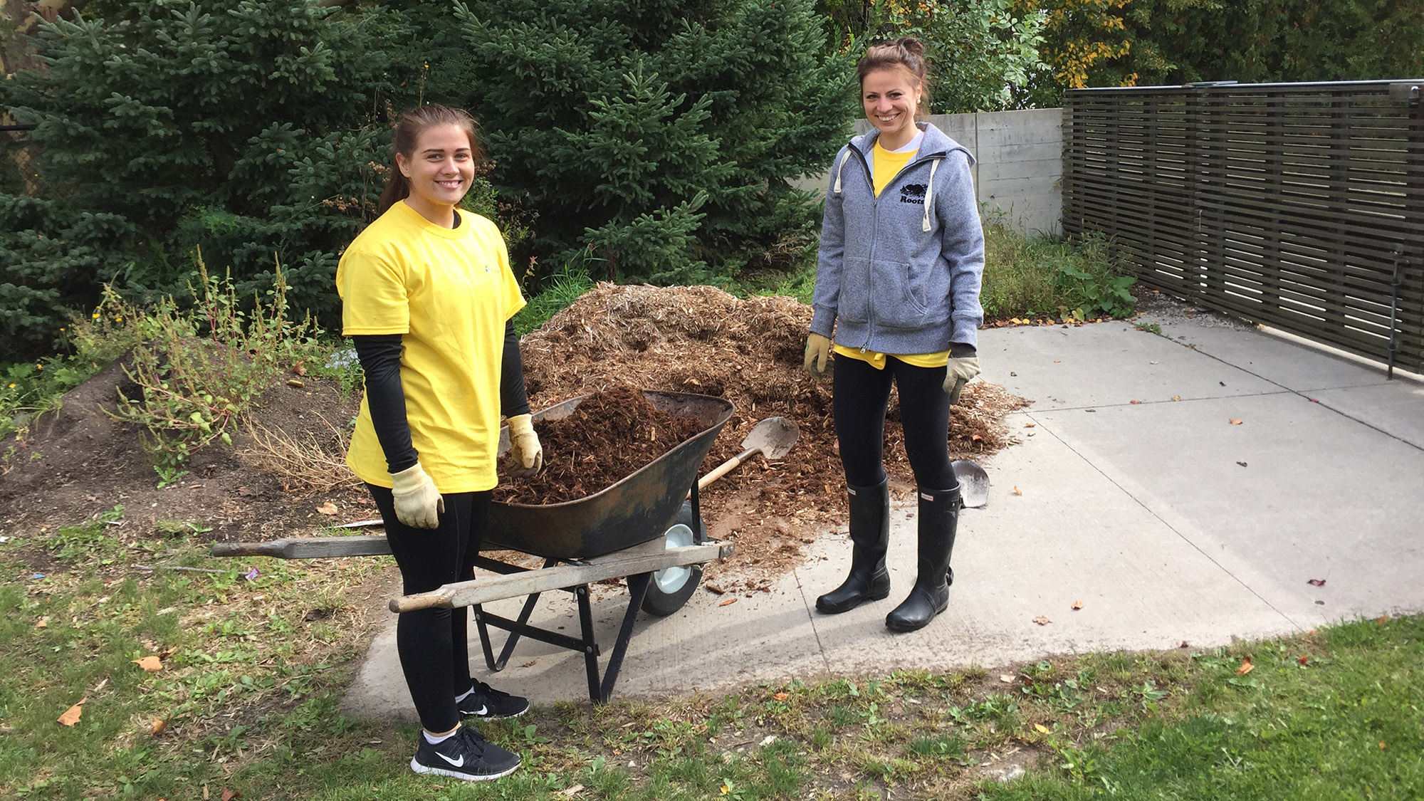 Hazelview team working outside