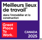 Meilleurs lieux de travail dans l'immobillier et la construction