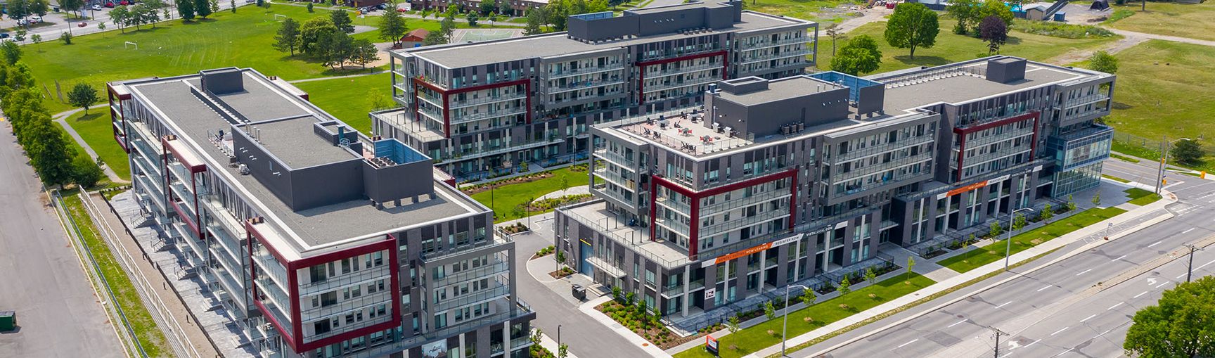 Aerial view of development