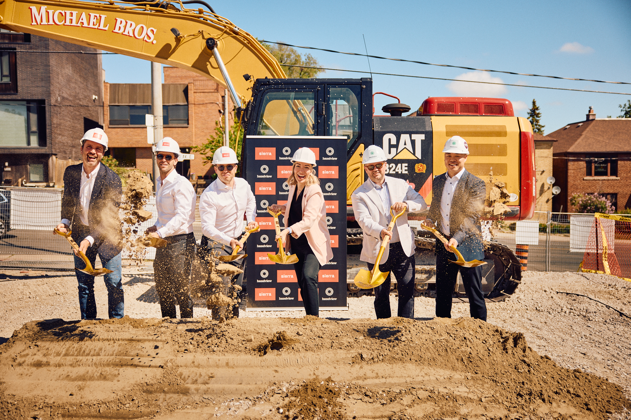 Groundbreaking ceremony for 383-389 Cleveland Street in Toronto's Leaside neighbourhood