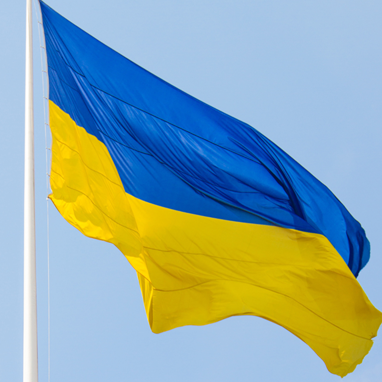Ukrainian flag - blue on top and yellow on bottom