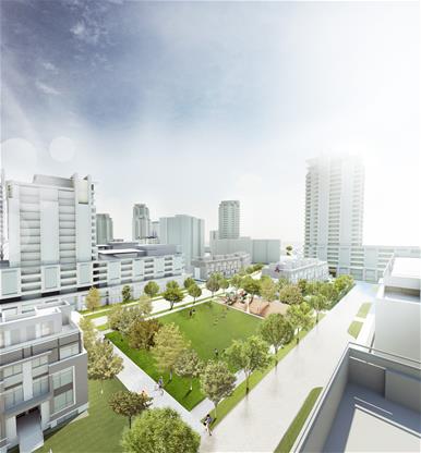 Affordable housing commitment in ottawa rendering of Heron Gate